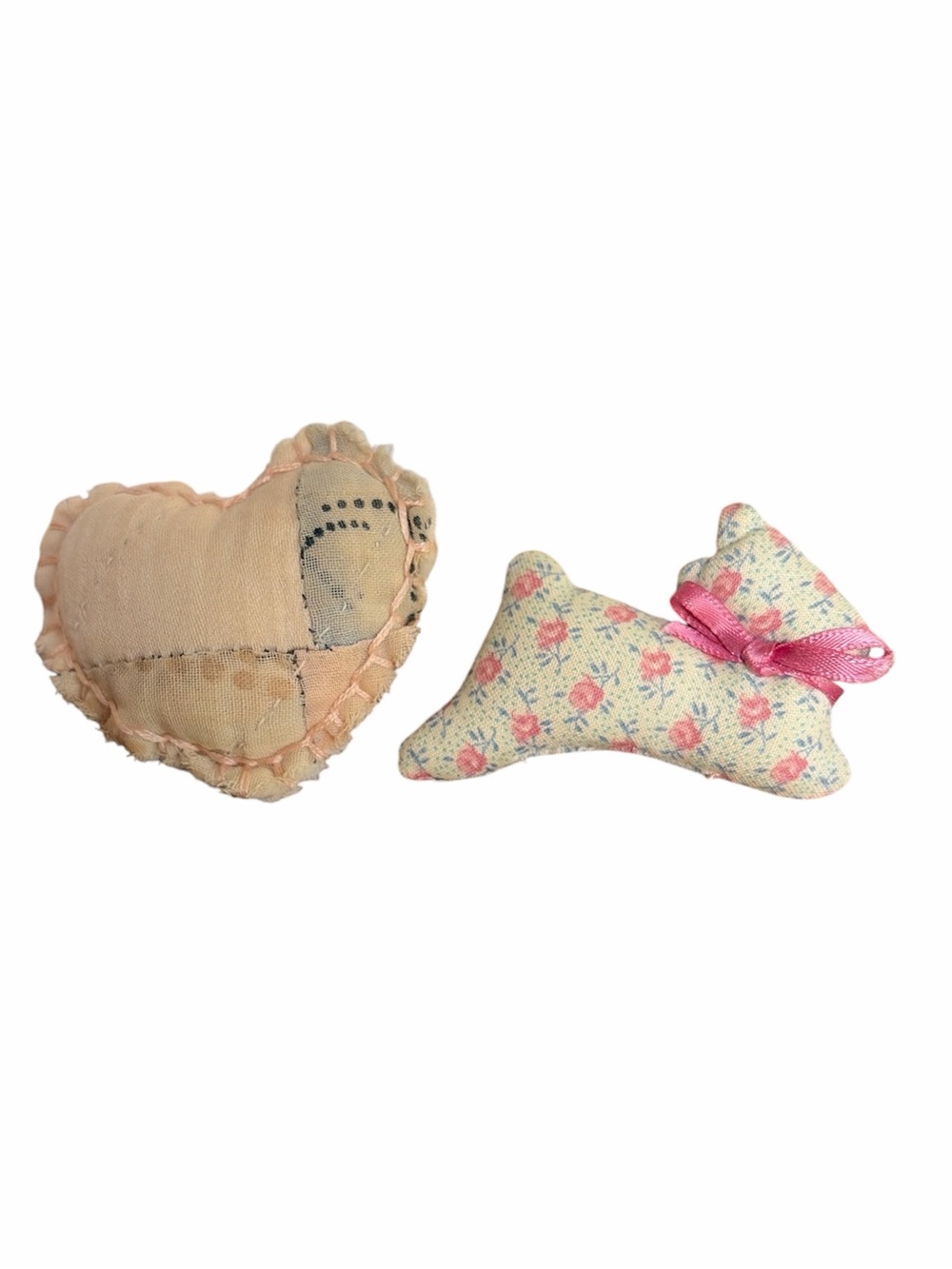 Vintage Handmade Fabric Pin Lot (2pc)